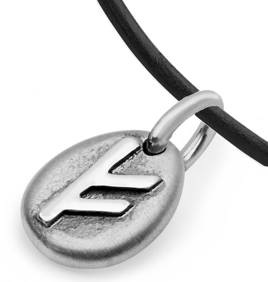 Runic Initial with adjustable Leather cord