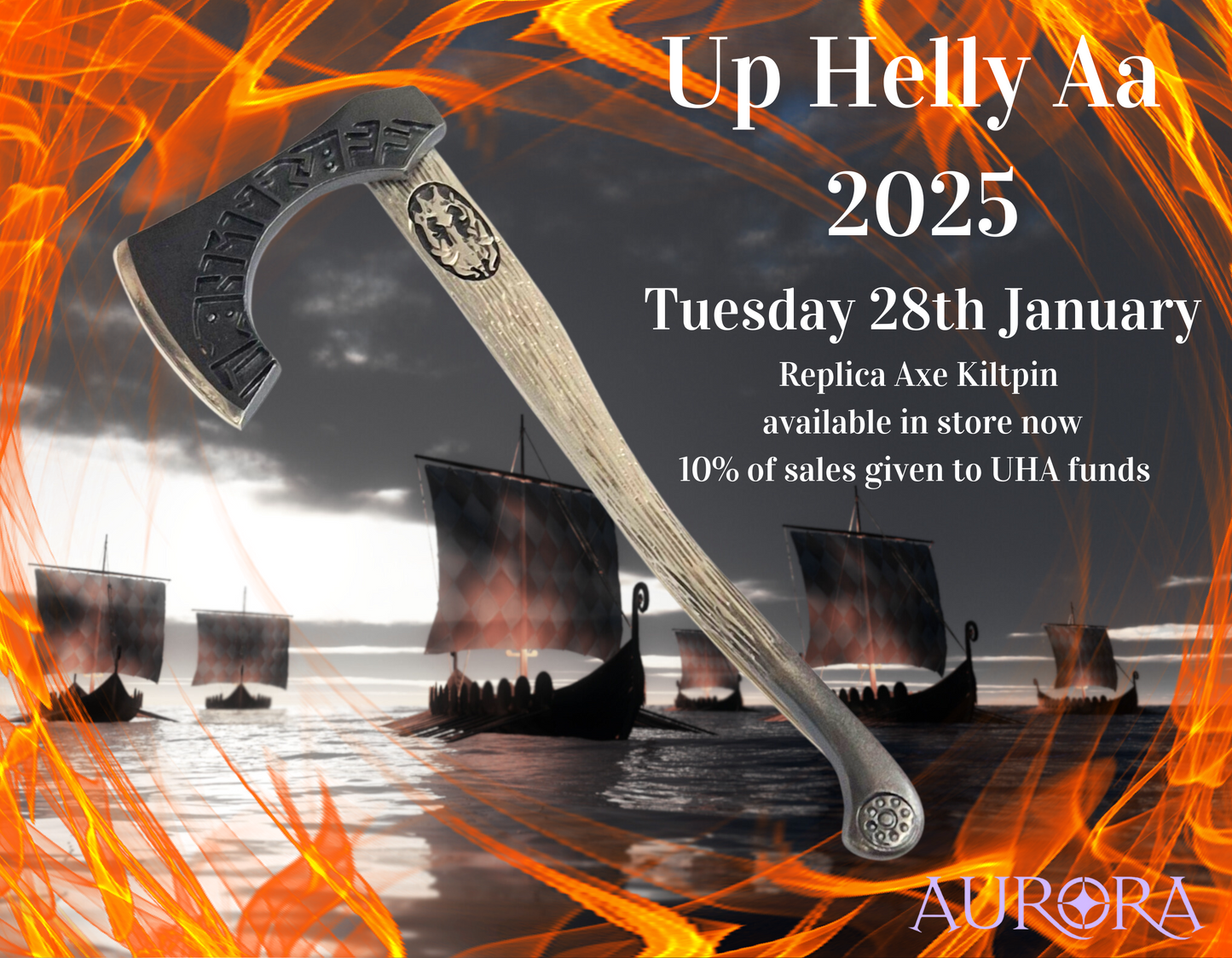 Up Helly Aa Axe Kilt Pin 2025