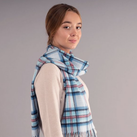 Princess Diana Memorial Tartan Cashmere Scarf