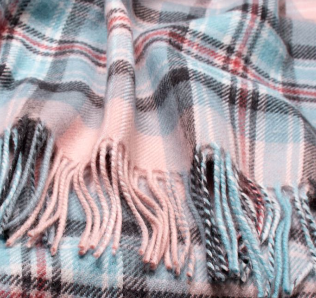 Princess Diana Memorial Tartan Cashmere Scarf